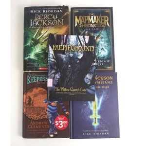 Lot of 5 Mixed Novels Percy Jackson, Mapmaker Chronicles, Keepers Soul, & 1 More